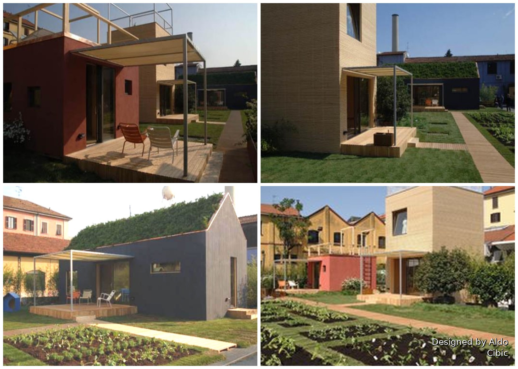 Cottage prefabbricati Cibic: moduli 4×4, tetto verde e installazione in due giorni